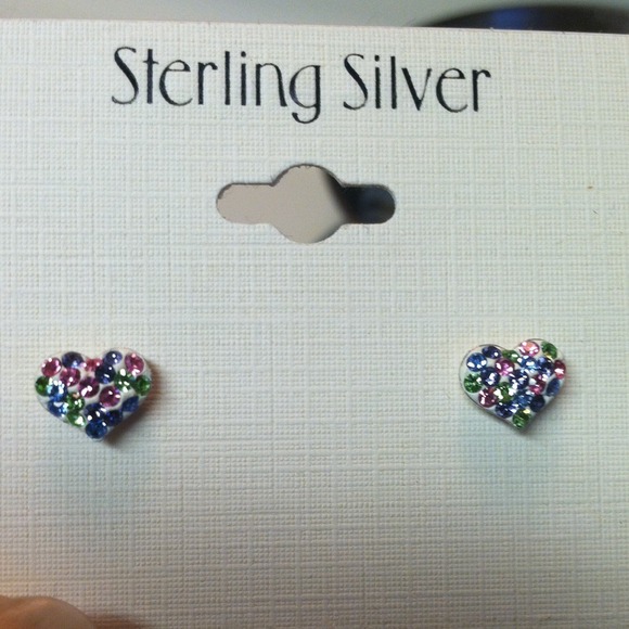 Sterling silver heart earings