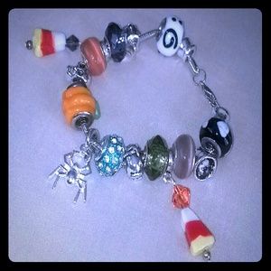 Halloween lamp work bracelet