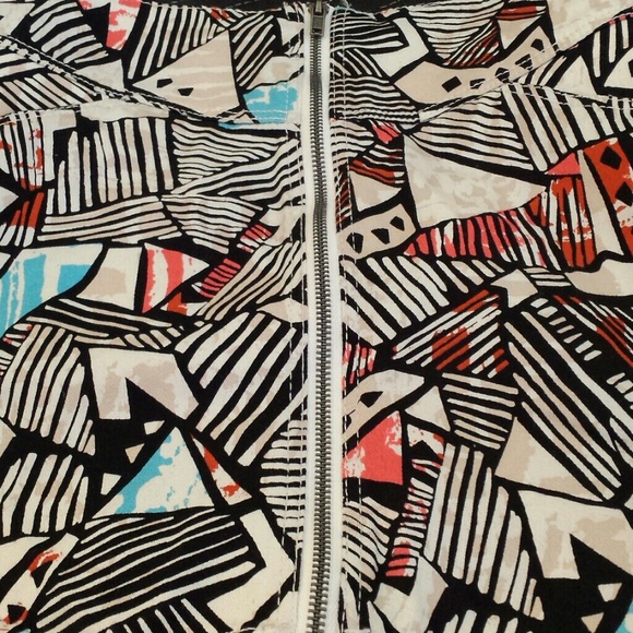 Printed zipper mini skirt - Picture 2 of 2