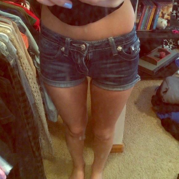 Handmade miss me jean shorts!