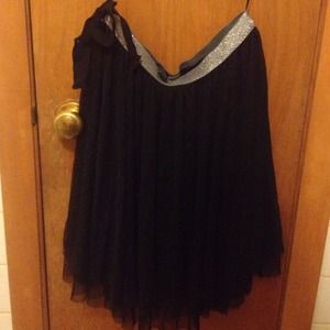 Black tulle skirt