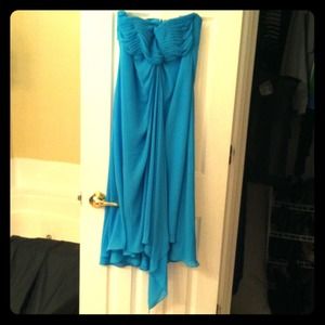 Strapless chiffon dress from David's Bridal