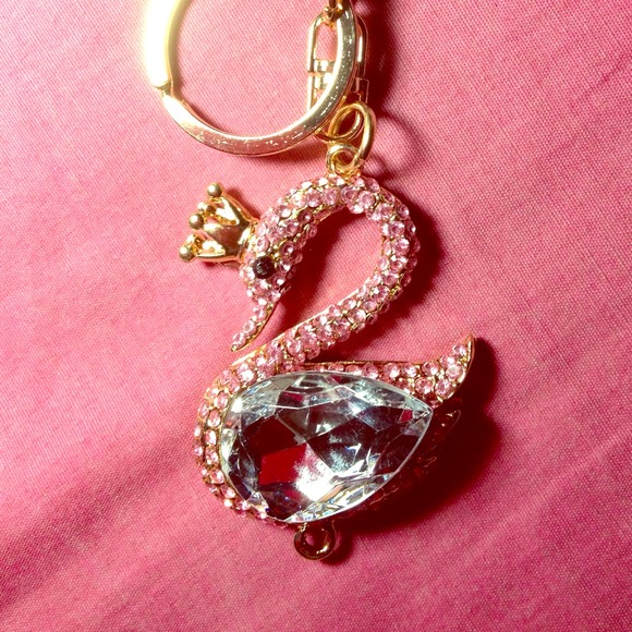Swan purse keychain