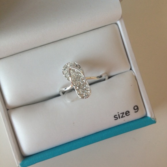 Silver Flip Flop Ring