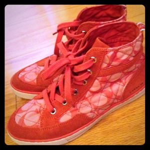 Reduced! Authentic Coach athletic hi-tops:)