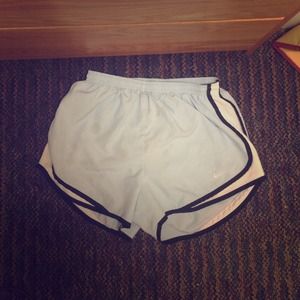 Light blue Nike running shorts