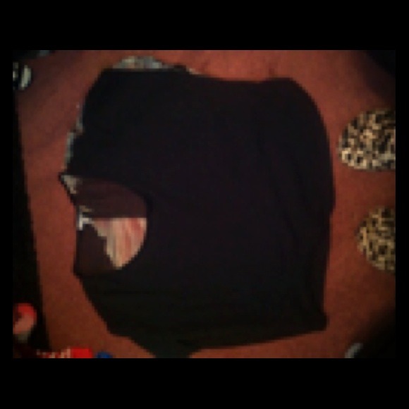 Black top with floral back
