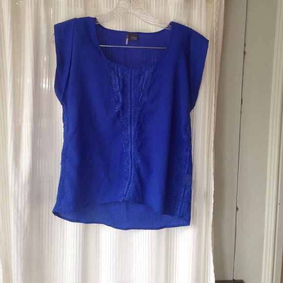 Cobalt Blue NWOT Sparkle & Fade Top