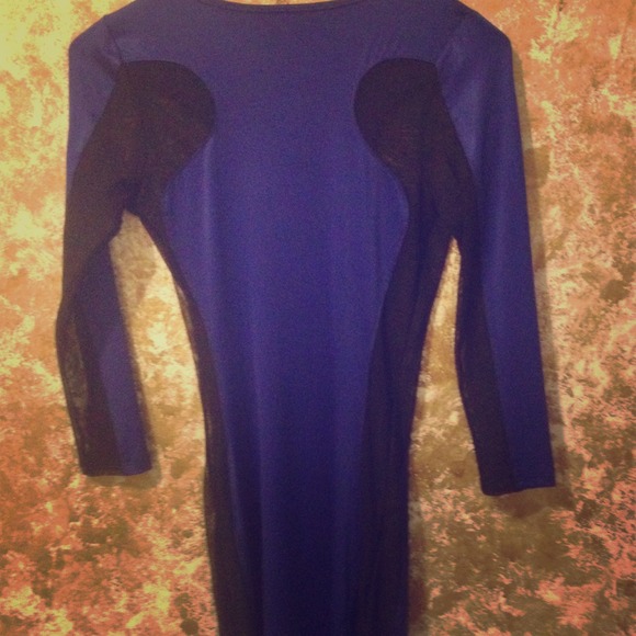 Sexy fitted royal blue dress