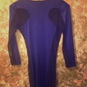 Sexy fitted royal blue dress