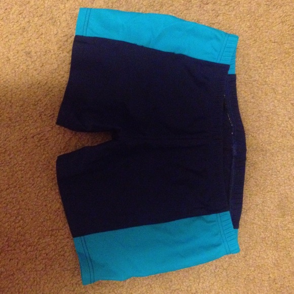 light blue and navy spandex