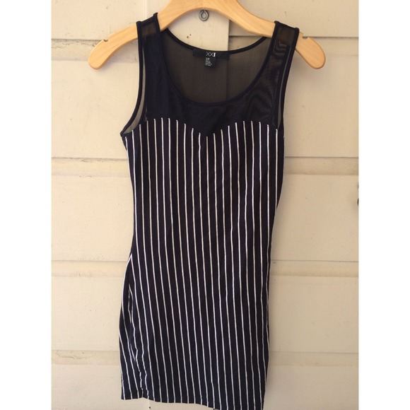 Dresses & Skirts - **BUNDLE** Pinstripe black dress + sequined blazer