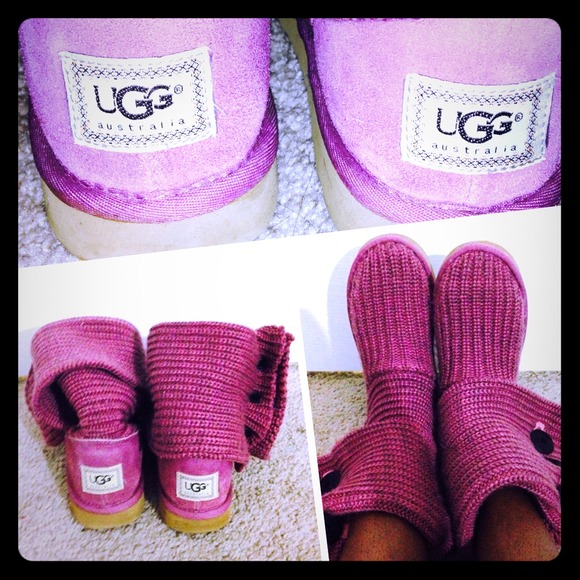 Knitted Pink Ugg Boots