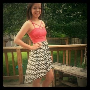 Pink/ chevron dress!