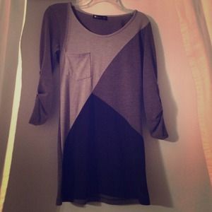 Black grey patter shirt .