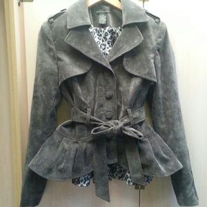 Grace Elements Grey Corduroy Jacket