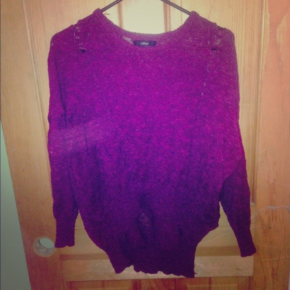 Millau maroon high low sweater