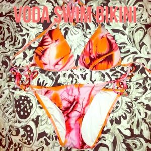 Voda swim tropical print push up bikini