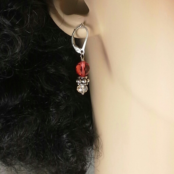 REDUCED!!Sterling Silver Swarovski Drop Earrings
