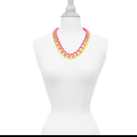 OMBRE MULTI COLORED GRAFFITI CHAIN NECKLACE - Picture 3 of 3