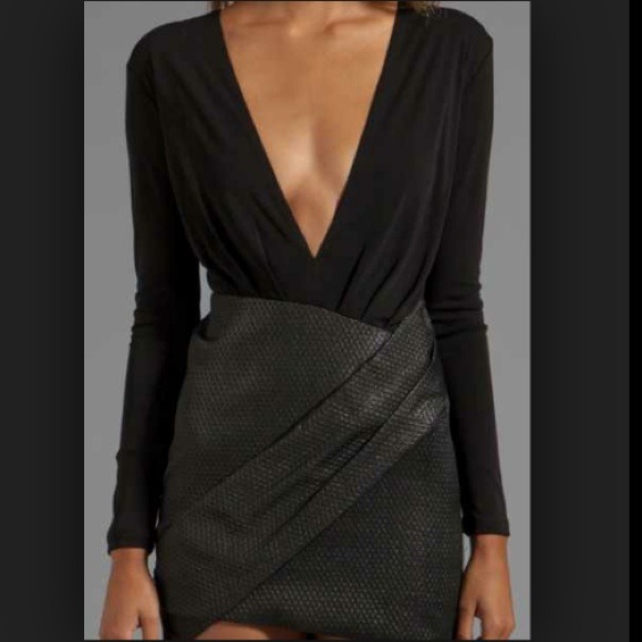 ‼️SOLD IN BUNDLE‼️Black/silver low cut dress
