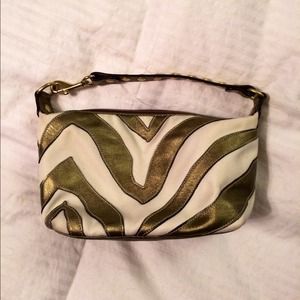 Authentic Rare Coach Gold Zebra Purse
