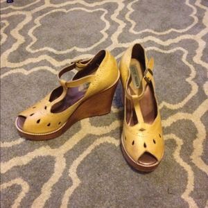 Mustard Yellow Steve Madden Wedges