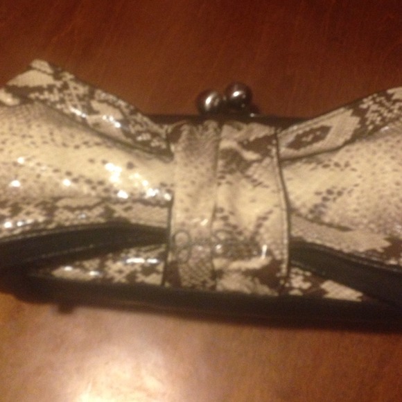 Jessica Simpson snakeskin wristlet.