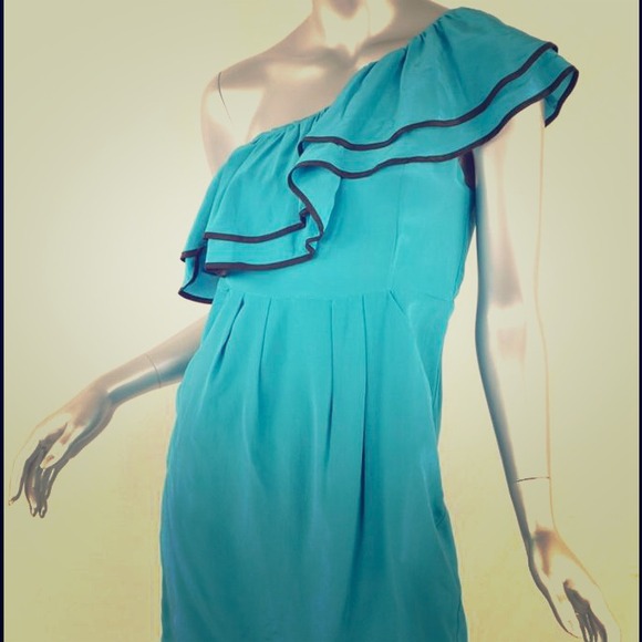 Beautiful silk one shoulder dress