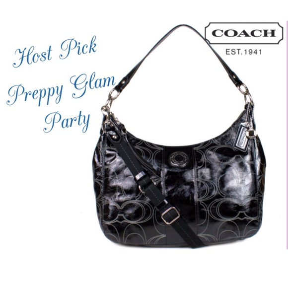 Coach Handbags - 👜HOST PICK👜COACH black signature patent hobo