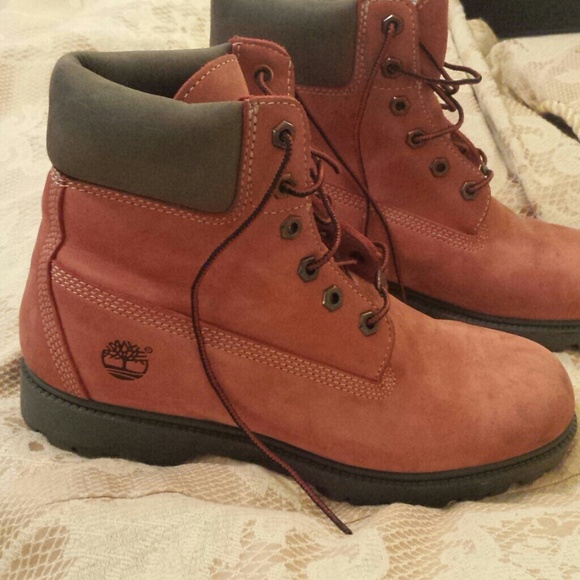 Timberland sz 10 light red leather work boots
