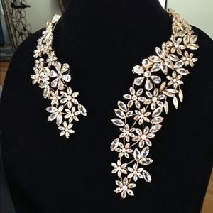 BCBG crystal chandelier necklace
