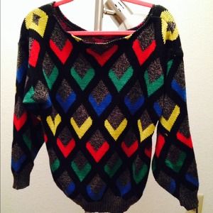 Colorful Vintage Sweater, one of my favorites!