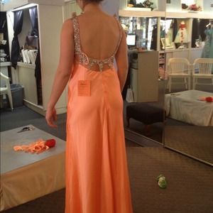 Gorgeous coral prom dress! LOWERED PRICE