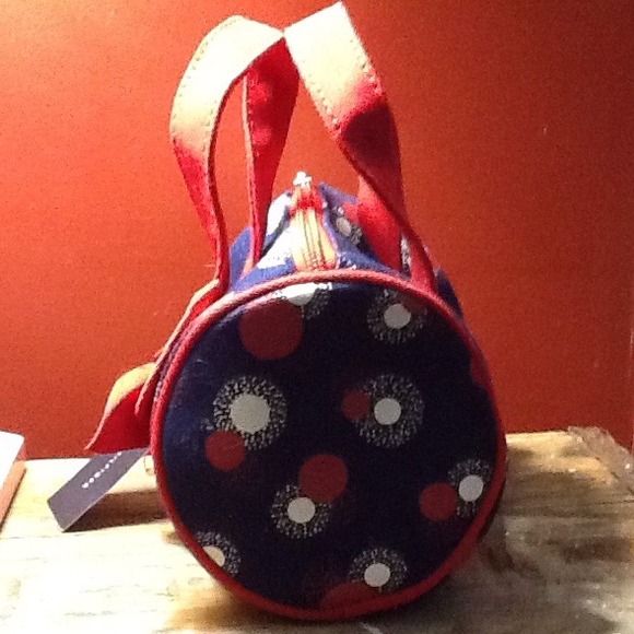 Tommy Hilfiger,Navy/Red/White,Petite Barrel Bag - Picture 3 of 4