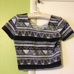 American Apparel Afrika print crop top