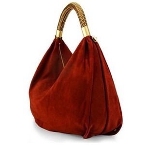 Kenneth Cole Red Suede Hobo Bag
