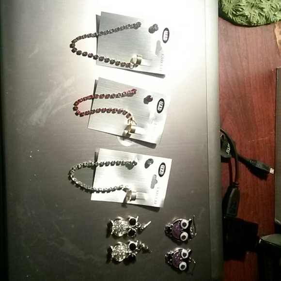Ear cuff earring and owl earrings