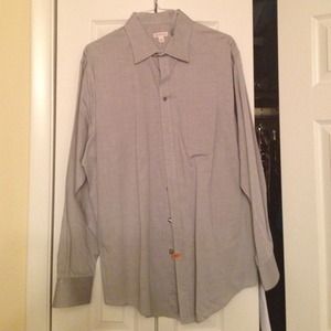 Mens Long sleeve grey dress shirt