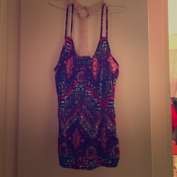 Self Esteem strap shirt. Lovely knitted back strap