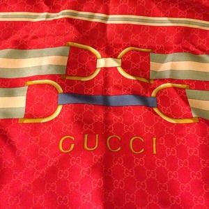 Gucci pink silk scarf