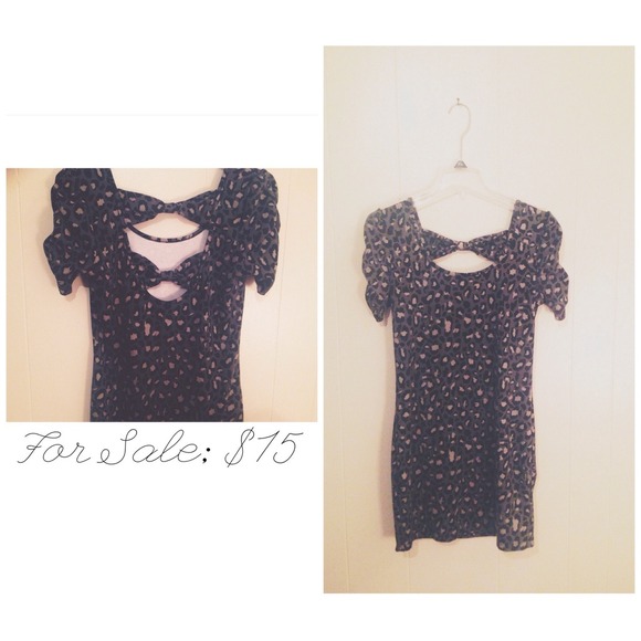 BLK/GRAY ANIMAL PRINT DRESS