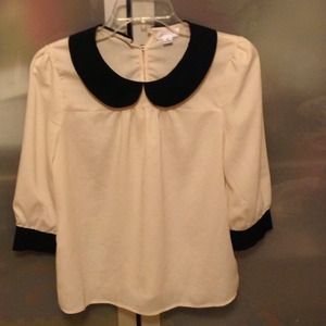 Peter Pan collar chiffon blouse