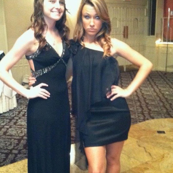 Black cocktail dress-one shoulder