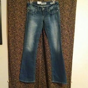 Day trip "Leo Bootcut" Studded Blue Jeans