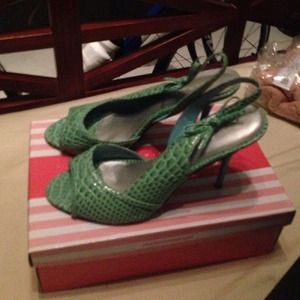 Faux croc skin shoes