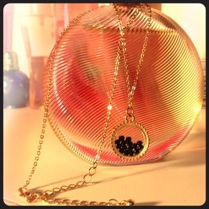 Gold Necklace with Jem-Filled Charm