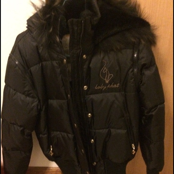Babyphat black puffer coat