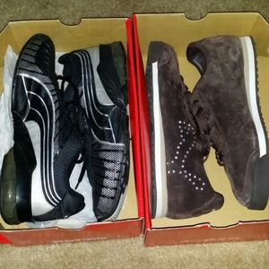 Two pair of women's Pumas.