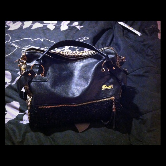 HOLD REDUCED Sequin cheetah print handbag